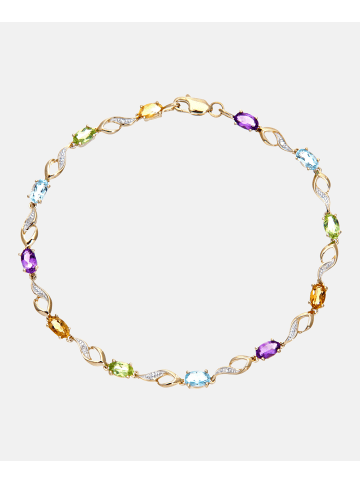 Diamant L'éternel Armband aus 375 Gelbgold mit Diamant mit Amethyst