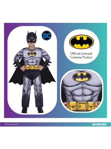 amscan klassisches Batman Kostüm für Kinder Jungen 10-12 Jahre