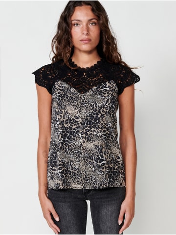 KOROSHI KurzÃ¤rmelige blusen. in SCHWARZ