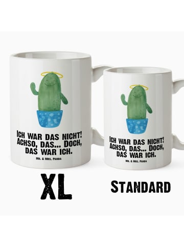 Mr. & Mrs. Panda Riesenkaffeetasse Kaktus Heilig mit Spruch in Weiß