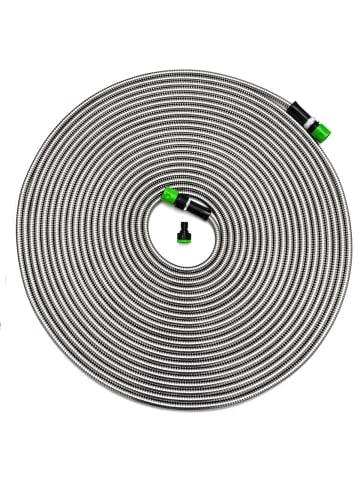 eyepower Gartenschlauch Edelstahl 22,5m 75 ft silber