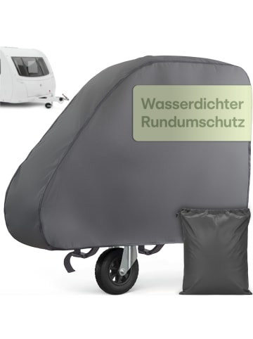 Praknu Deichselabdeckung Wohnwagen & Anhänger – Extra Dickes PVC, Grau