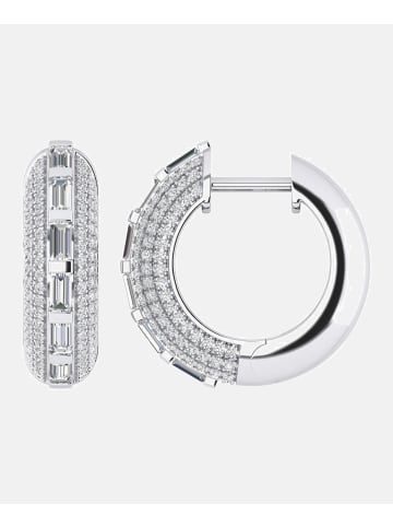 Ethische Diamanten Ohrringe aus 375 Weißgold mit Lab Grown Diamant