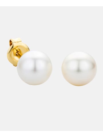 Diamant L'éternel Ohrringe aus 375 Gelbgold mit Perle