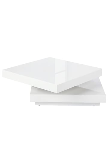 home24 Couchtisch Emblaze in Hochglanz Weiß