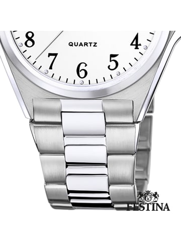 Festina Analog-Armbanduhr Festina Klassik silber groß (ca. 40mm)