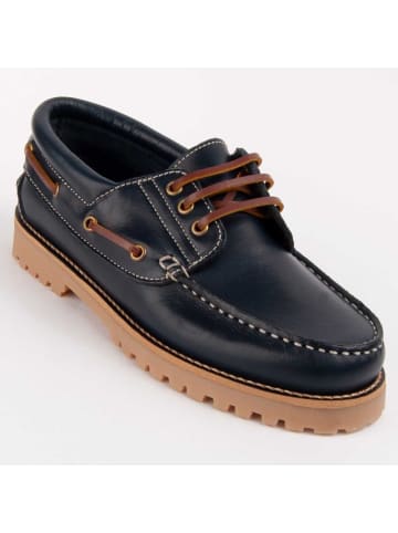 Purapiel Mokassins Weiß Nautical Pullnaus4 in Blau