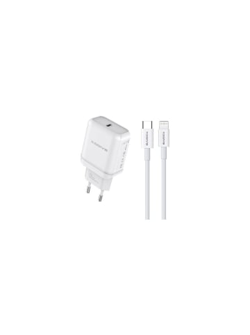COFI 1453 Schnelladegerät 20W Ladegerät und USB Kabel Type-C zu iOS Geräte 3A in Weiß
