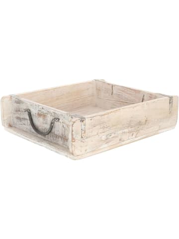 Novaliv Novaliv Holzkiste Vintage Weiß 30 x 25 x 8 cm Alte Ziegelform Holz Gro in Weiß