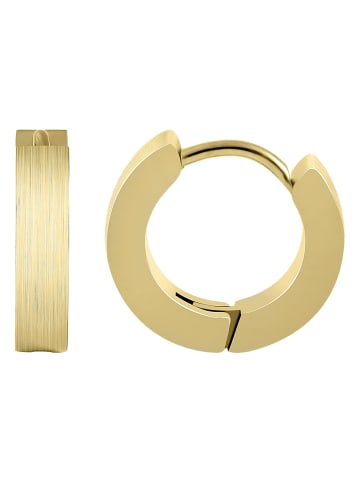 Adeliás Unisex Ohrringe – Klappcreole aus Edelstahl in gold