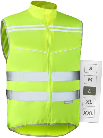 Prowiste Fahrradweste Größe L – Reflektor, Mesh, Rückentasche