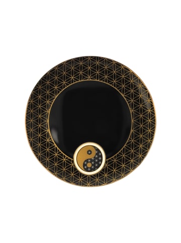 Goebel Teller " Lotus Yin Yang schwarz " in Schwarz Gold