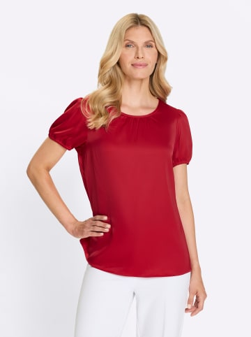 Sieh an! Satinbluse in rot