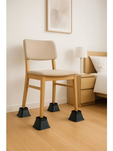 RIDDER Möbelerhöhung Hammerfest, 4 Stück schwarz