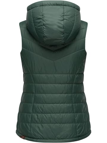 ragwear Steppweste Lucinda Vest in Dark Green