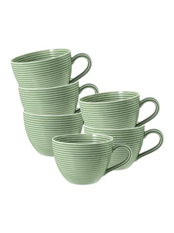 Seltmann Weiden 6er Set Kaffeetassen Beat Color Glaze in 0,26 l in Salbeigrün