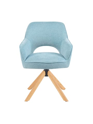 DUBI Möbel 2er-Set: Drehstuhl Mika-Lara in Hellblau - (B)60 x (H)87 x  (T)65 cm