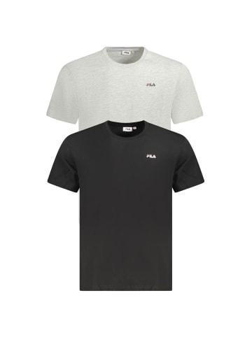 Fila Schwarzes Bio-Baumwoll-T-Shirt