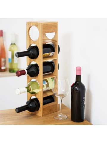 2x Weinregal in Natur - (B)14 x (H)53 x (T)12 cm
