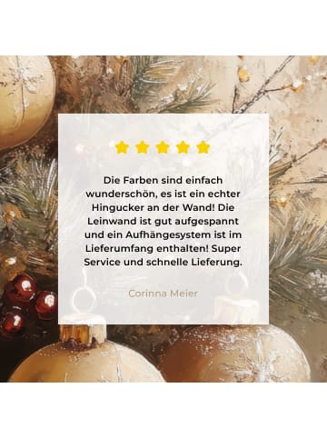 MuchoWow Leinwand Bilder Goldfarben