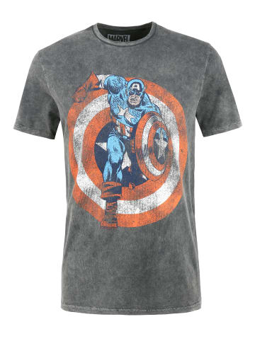 Recovered T-Shirt Marvel Captain America Shield in Grau