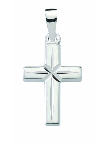 Adeliás Damen & Herren 925 Silber Kreuz Anhänger in silber