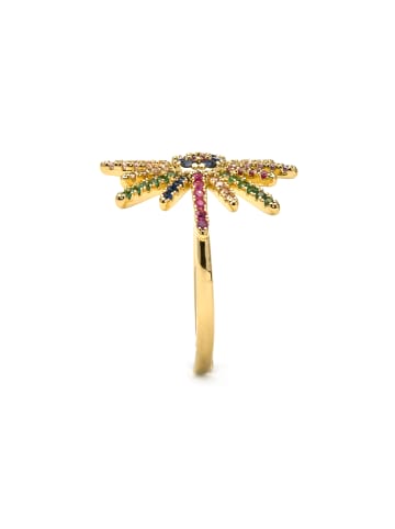 Luxenter Ring Daob mit 18 Karat  verstellbar Gelbgold-Daob multicolored
