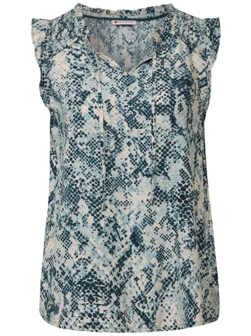 Street One Bluse mit Snake Print in Blau