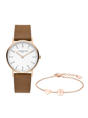 LIEBESKIND BERLIN Uhr & Armband Set Together Forever in roségold