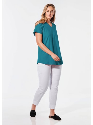 GOLDNER Shirt mit V-Ausschnitt Shirt mit V-Ausschnitt in türkis