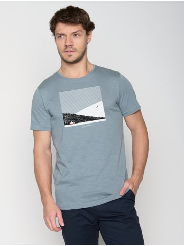GreenBomb T-Shirt Nature Snow Silence in Grey Blue