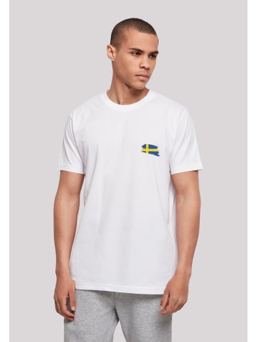 F4NT4STIC T-Shirt Schweden Flagge Sweden in weiß