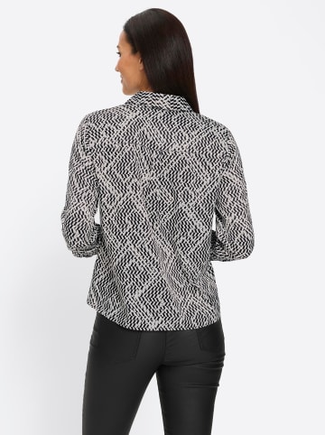 Heine Druckbluse in schwarz-champagner-bedruckt