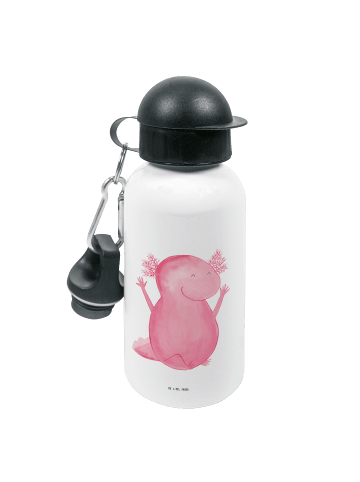 Mr. & Mrs. Panda Kindertrinkflasche Axolotl Hurra ohne Spruch in Weiß
