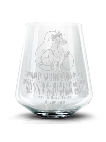 Mr. & Mrs. Panda Blümchentail Glas Avocado Kern rollt mit Spruch in Transparent