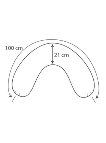 Theraline Nackenkissen mittel 100x21 cm in Grau