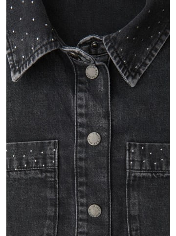Street One Langarmbluse in black random washed