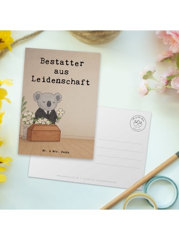 Mr. & Mrs. Panda Grußkarte Bestatter Leidenschaft Design mit Spruch in Weiß