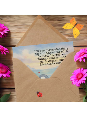 Mr. & Mrs. Panda Einladungskarte Pinguine trösten Design mit Spruch in Weiß