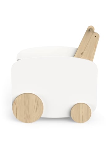 CALICOSY Lagerwagen FIRMIANA in Mattweiß - (W) 52,5  x (H) 35  x (L) 49,8  cm