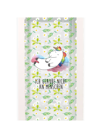 Mr. & Mrs. Panda Laterne Einhorn Wolke 7 mit Spruch in Transparent