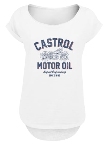 F4NT4STIC Long Cut T-Shirt Castrol Liquid Engineering in weiß