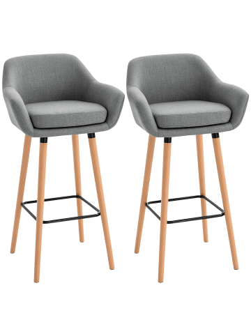 HOMCOM Barhocker-55L x 48B x 100H cm-Grau