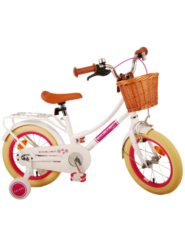 Volare Kinderfahrrad Excellent für Mädchen 14 Zoll Kinderrad in Weiß Fahrrad 4 Jahre