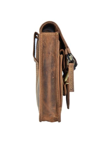 Greenburry Vintage Gürteltasche Leder 10 cm save brown