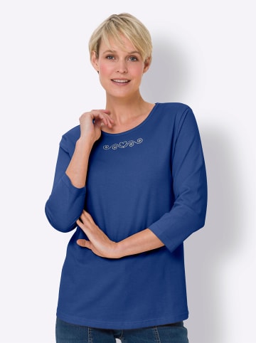 Sieh an! 3/4-Arm-Shirt in royalblau
