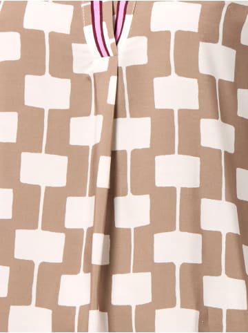 EMILY VAN DEN BERGH Tunikabluse in taupe ecru - 0001