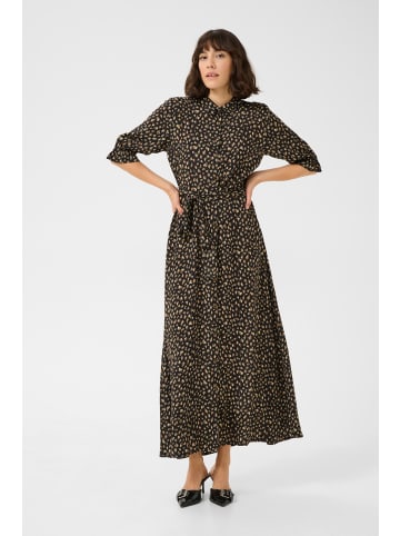 Kaffe Kleid KAvelana in Black/Brown Graphic Dots