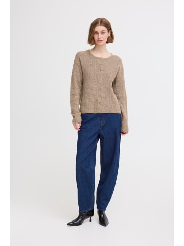 ICHI Strick-Cardigan langarm IHKAMARA Loose fit in Fungi