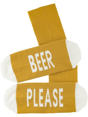 Clark Crown® Socken mit witzigen Sprüchen in Beer Please